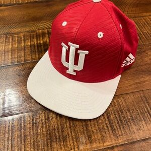 Adidas Red and White IU baseball cap